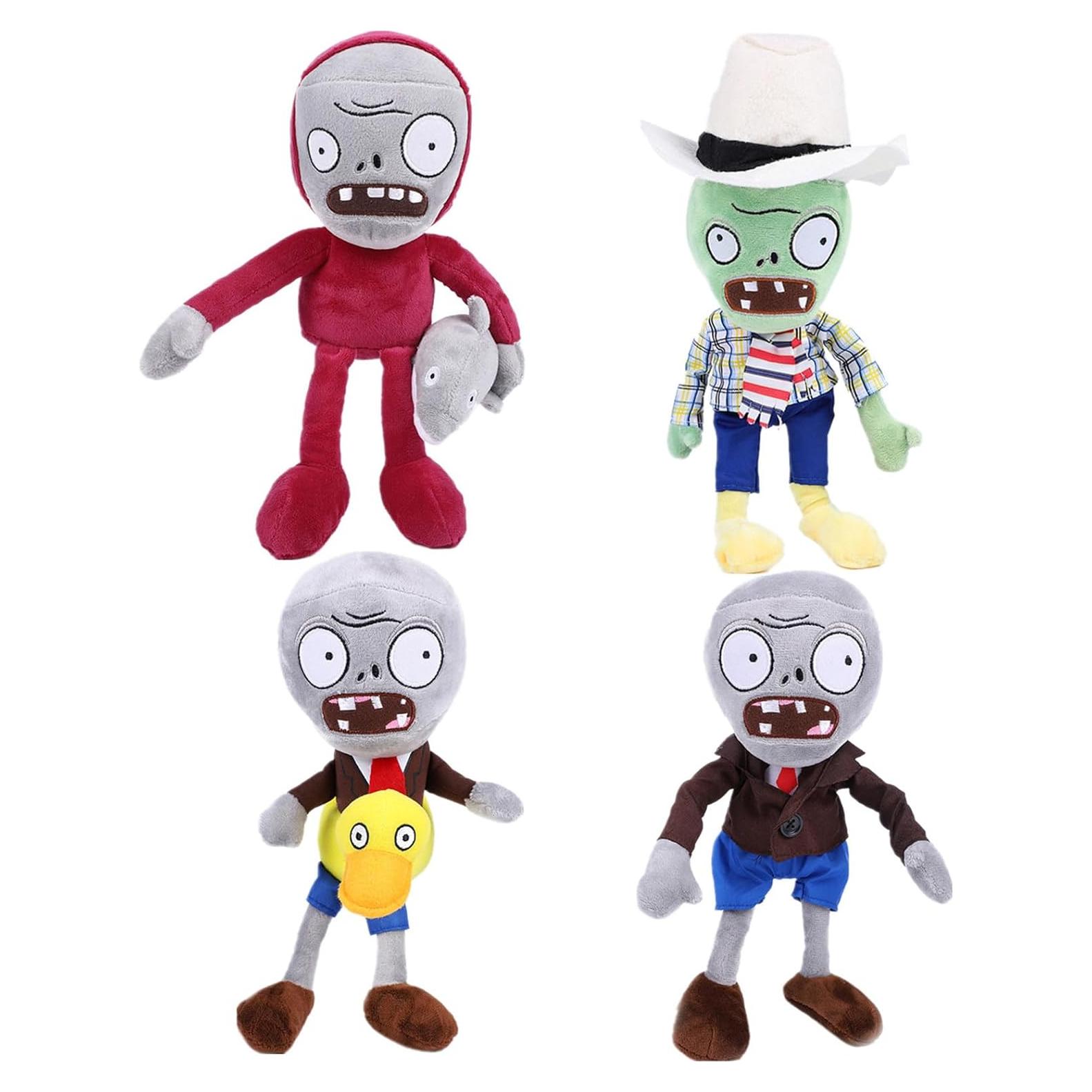 4 Juguetes de Peluche Plantas vs Zombies BASHERISE - Regalo