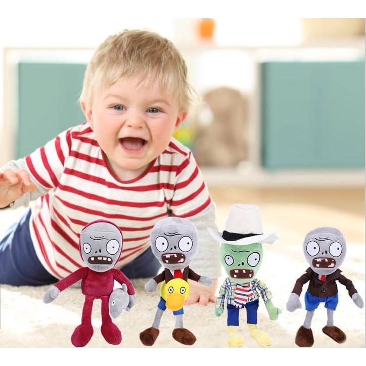 4 Juguetes de Peluche Plantas vs Zombies BASHERISE - Regalo