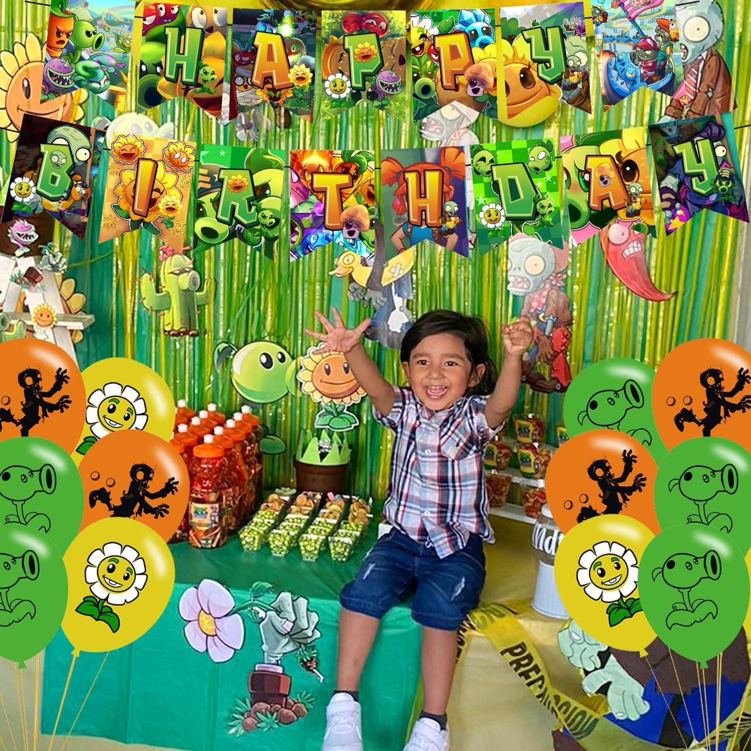 Decoraciones de Fiesta Plantas vs Zombies - Suministros Cumpleaños