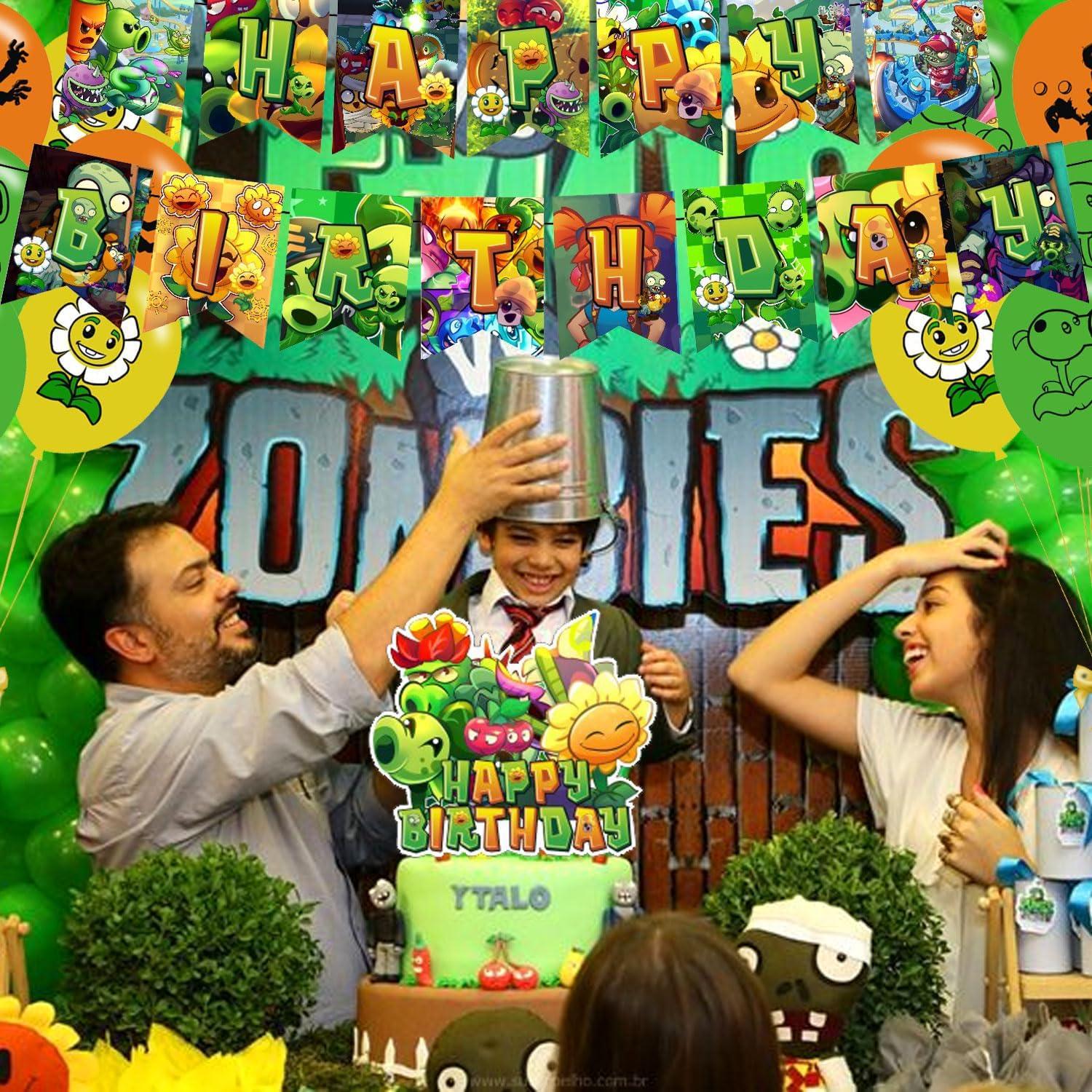 Decoraciones de Fiesta Plantas vs Zombies - Suministros Cumpleaños
