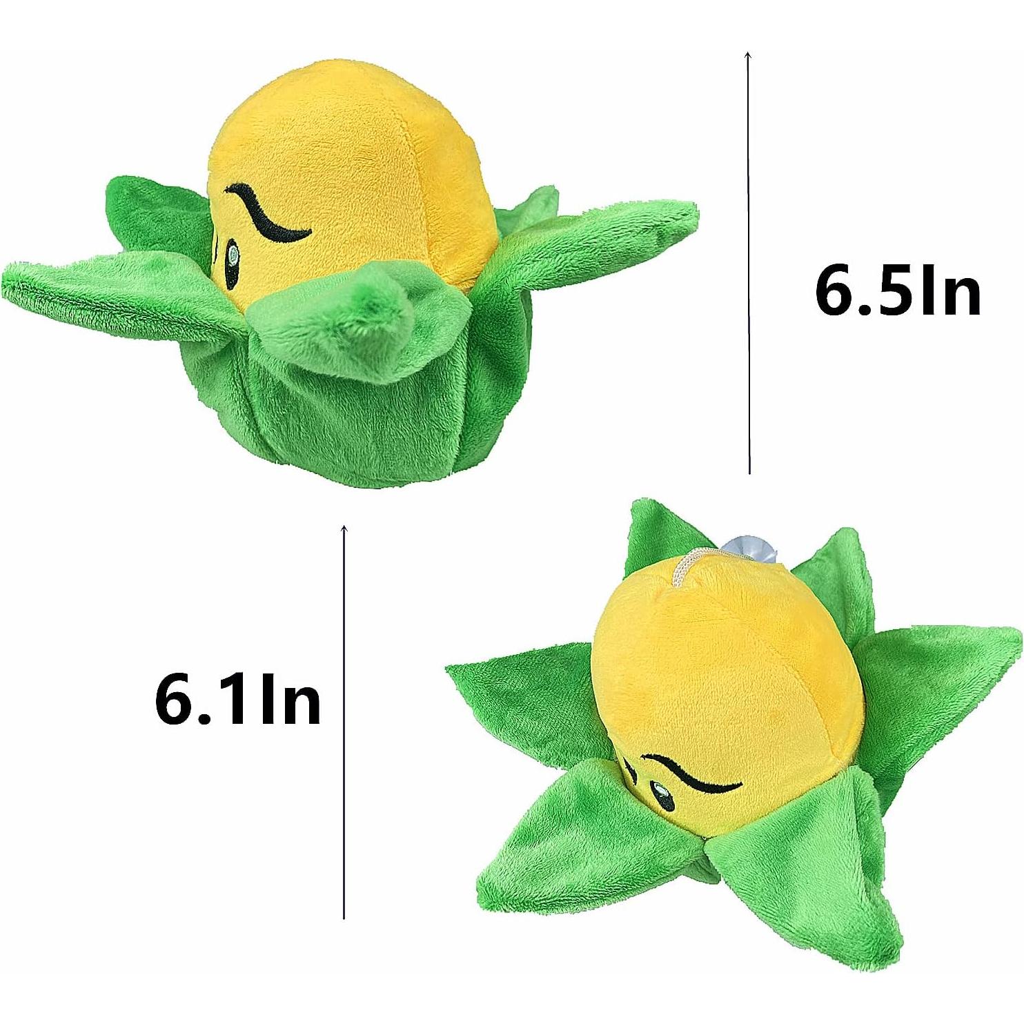 Set de Juguetes de Peluche PVZ Plantas Ajo Maíz Hongo 3 Piezas