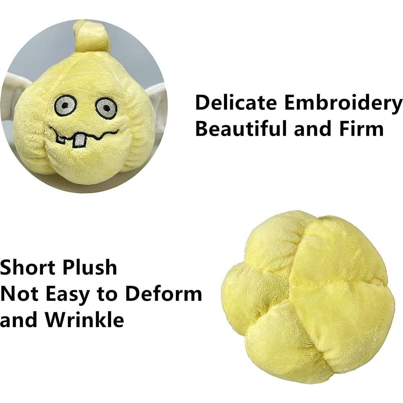 Set de Juguetes de Peluche PVZ Plantas Ajo Maíz Hongo 3 Piezas