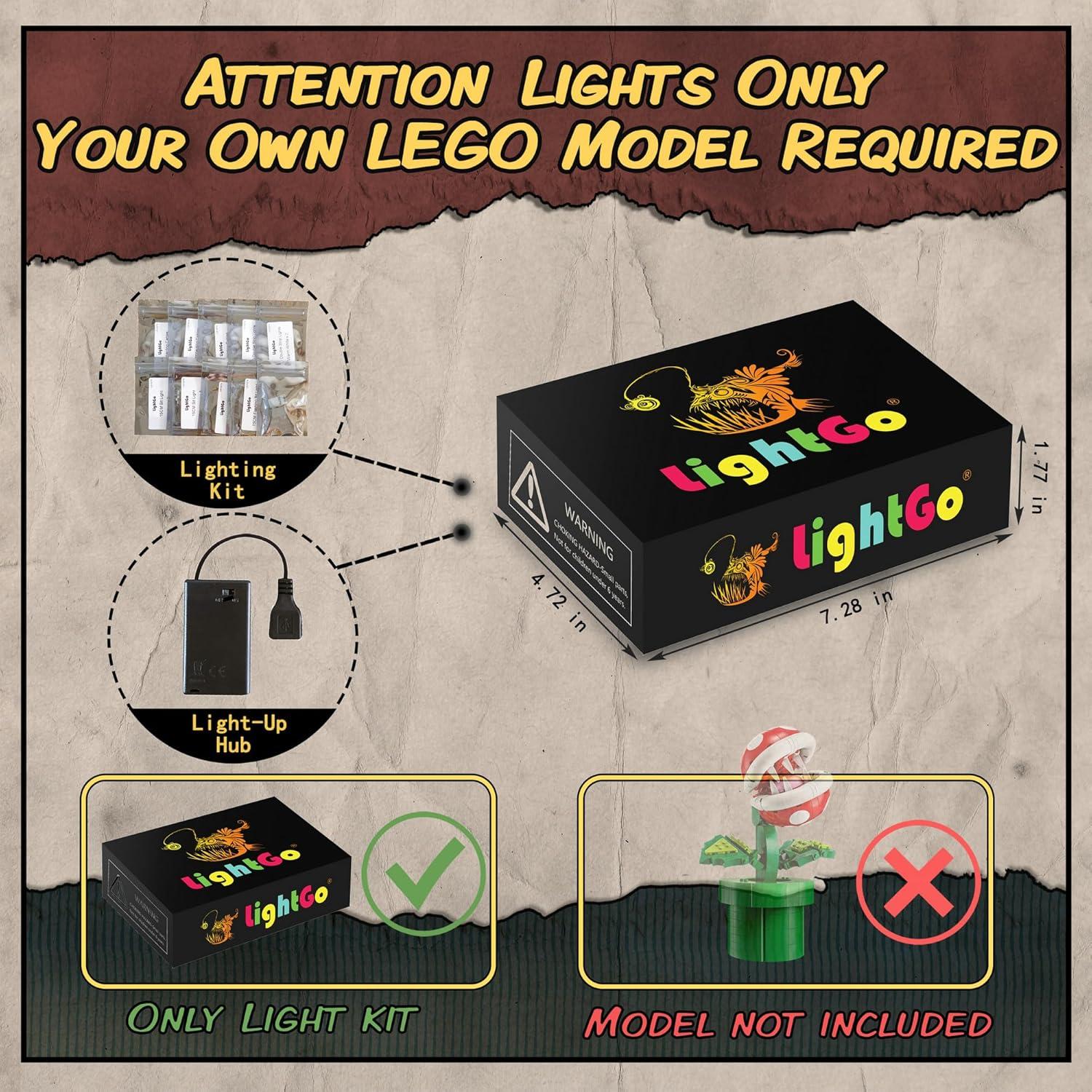 Kit de Iluminación LED LightGo para Lego Planta Piraña