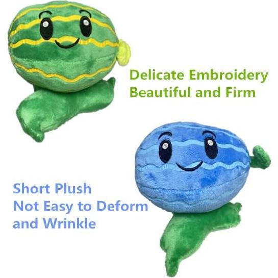 3 Muñecos de Felpa Plants vs Zombies - Patata, Sandía Verde y Helada