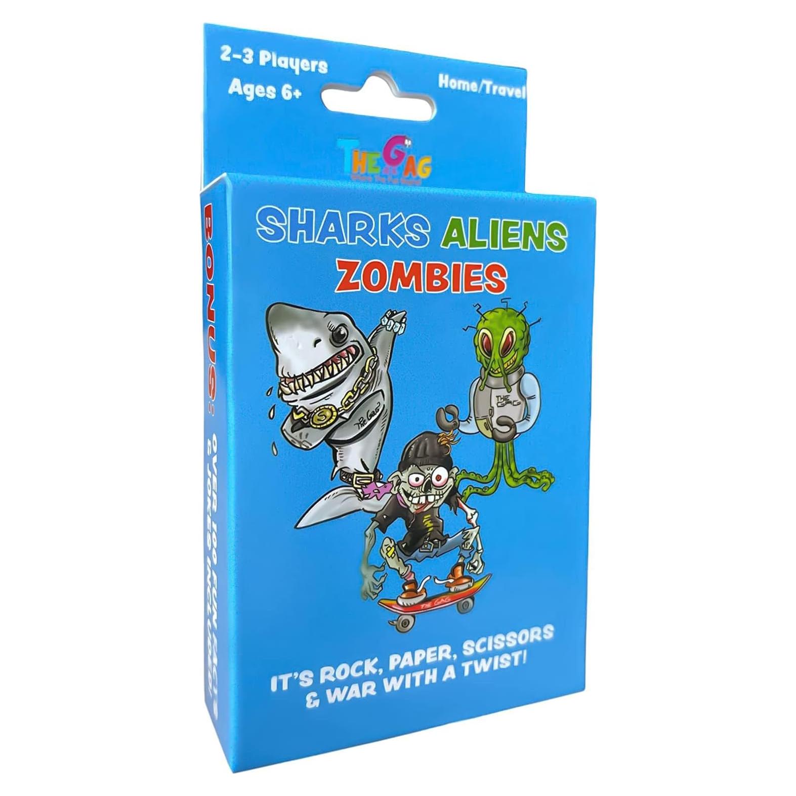 Juego de Cartas Tiburones Alienígenas Zombies TheGag - 60 Cartas