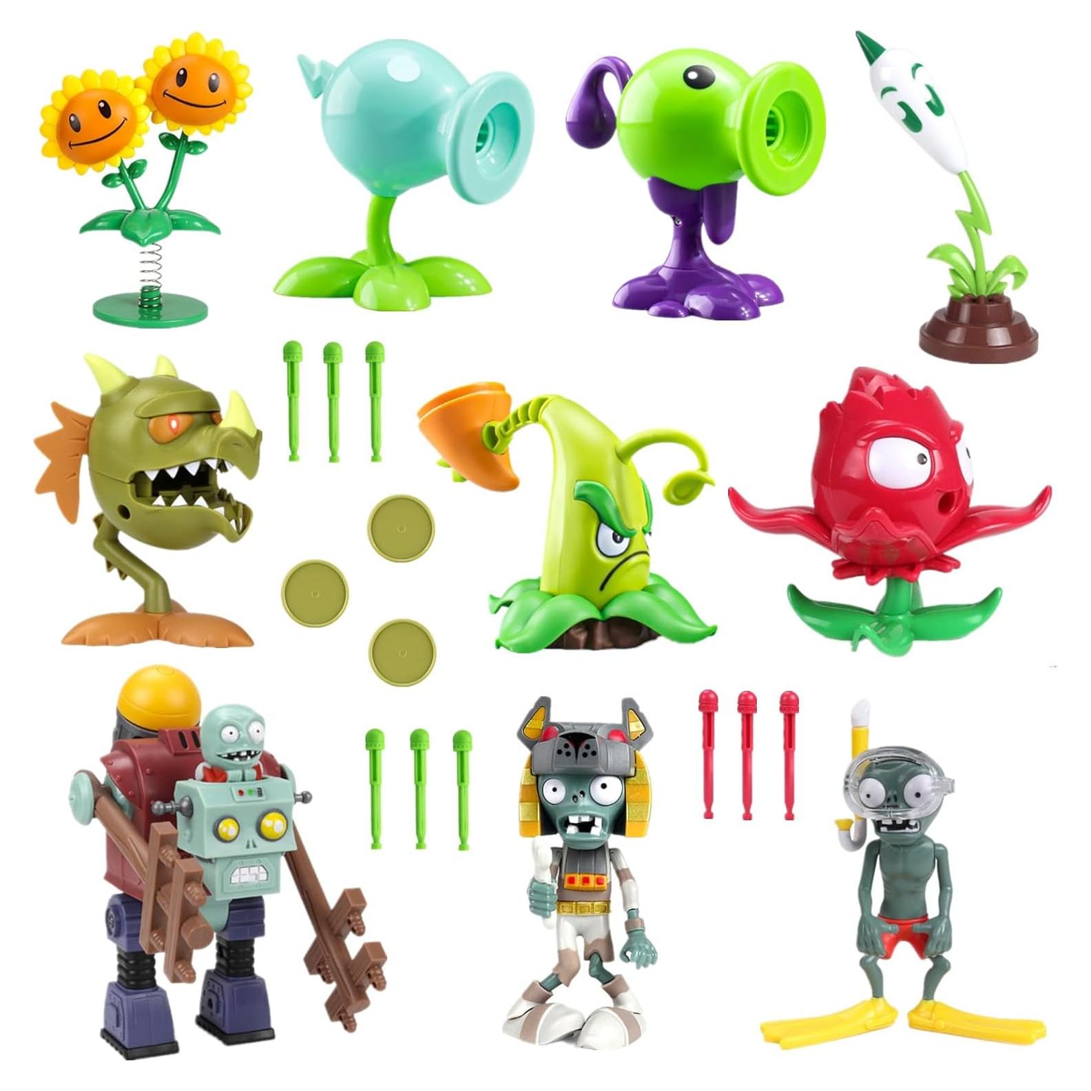 Set de 10 Juguetes de Figuras de Acción PVZ JHESAO 5-14cm