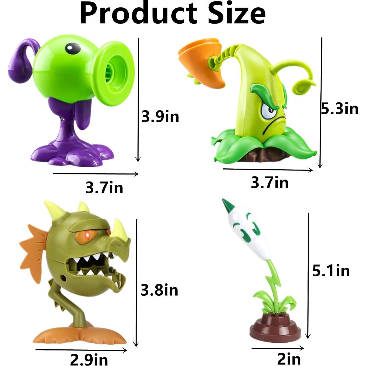 Set de 10 Juguetes de Figuras de Acción PVZ JHESAO 5-14cm
