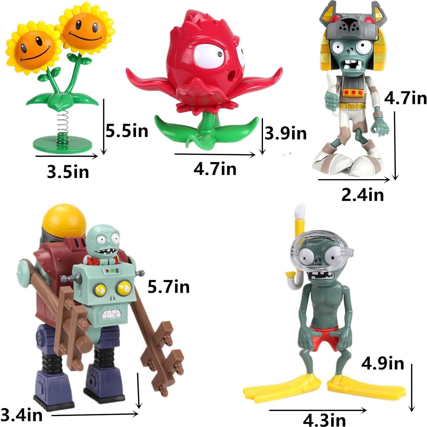 Set de 10 Juguetes de Figuras de Acción PVZ JHESAO 5-14cm