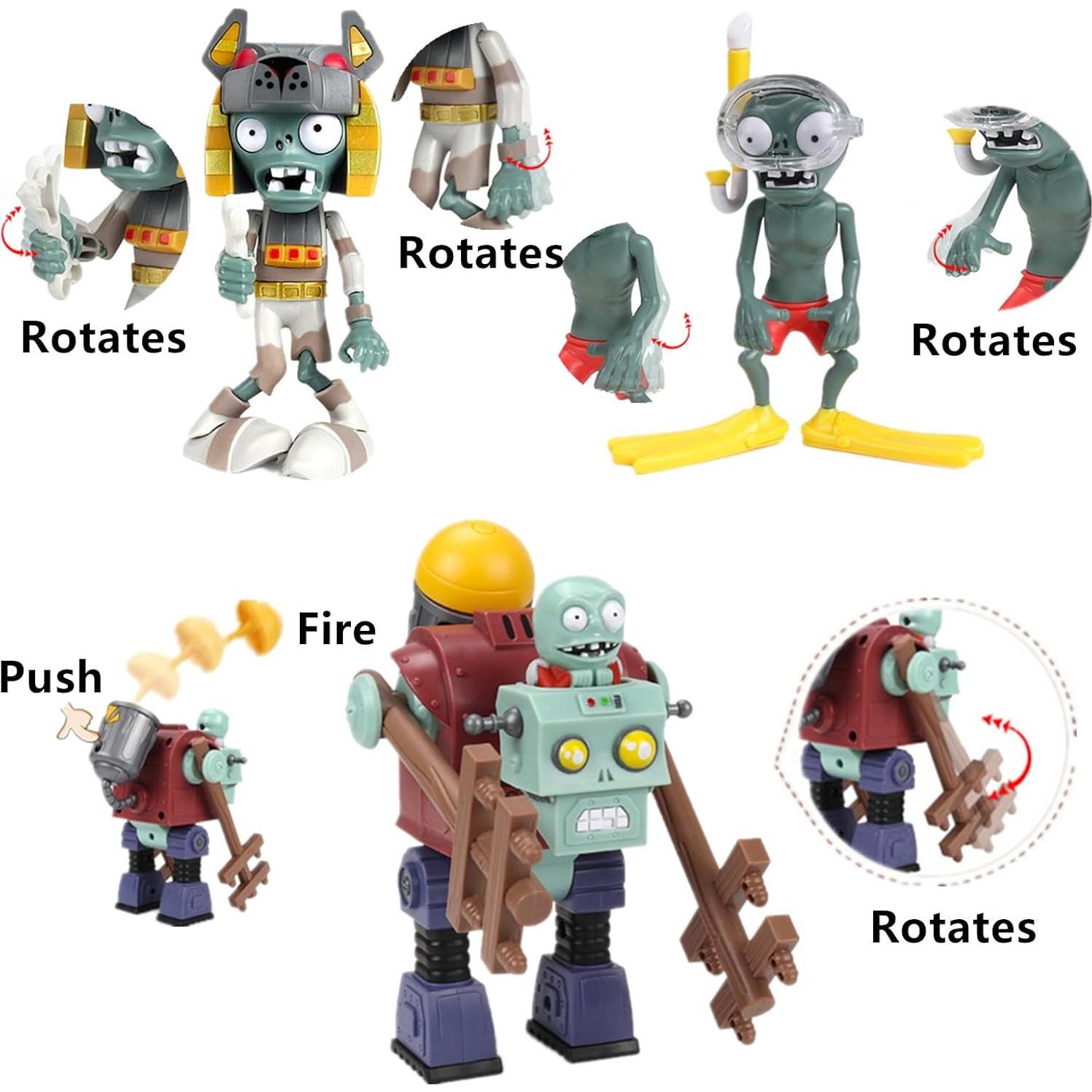 Set de 10 Juguetes de Figuras de Acción PVZ JHESAO 5-14cm