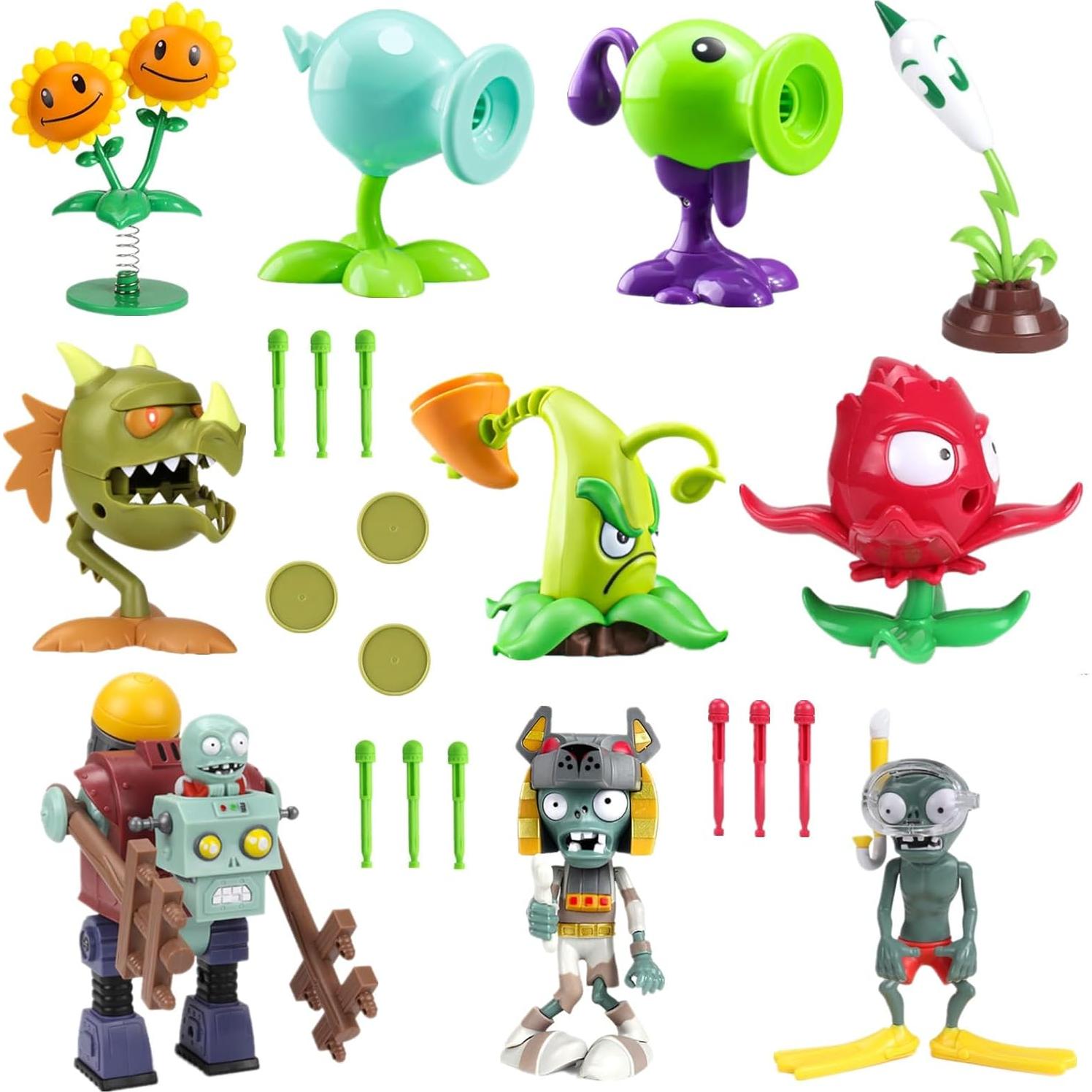 Set de 10 Juguetes de Figuras de Acción PVZ JHESAO 5-14cm