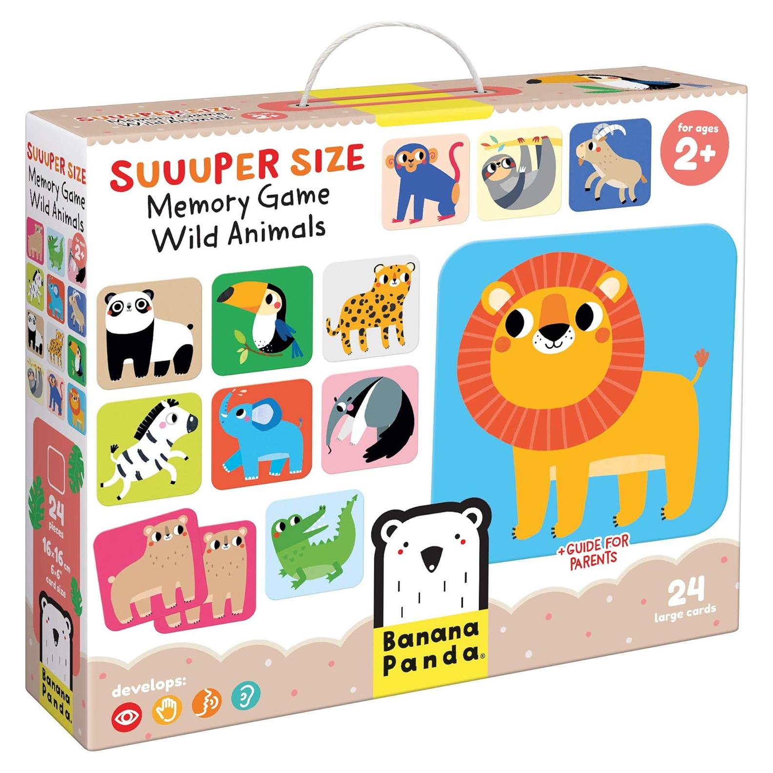Juego de Memoria Banana Panda Animales Salvajes 24 Tarjetas