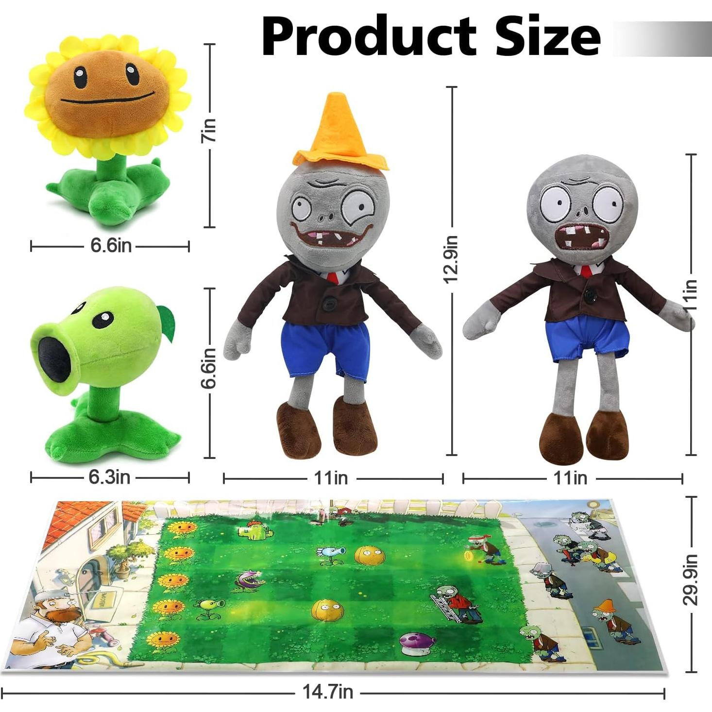 Set de 5 Juguetes de Peluche PVZ Maikerry 15-20 cm