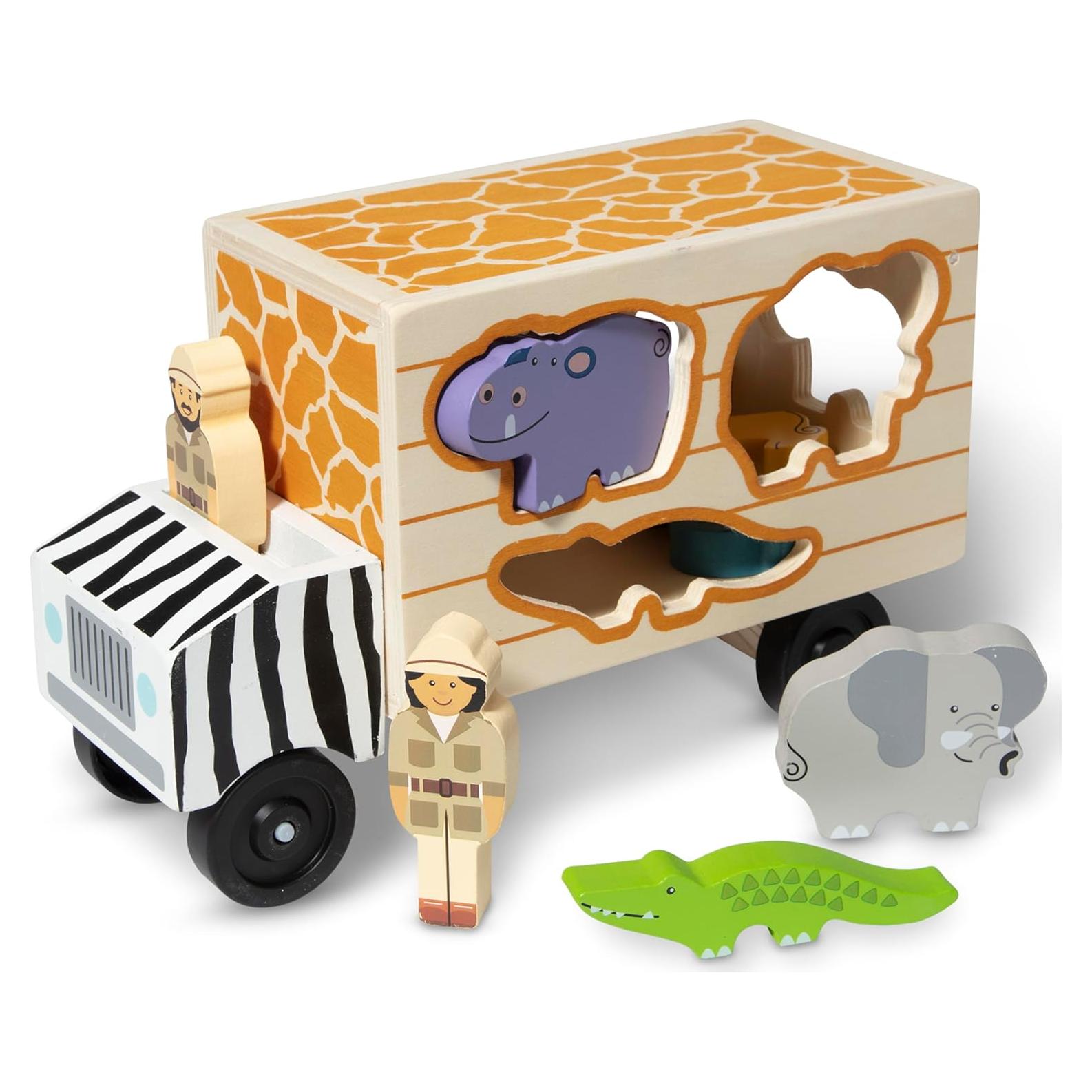 Camión de Rescate de Animales Melissa & Doug - Juguete de Madera