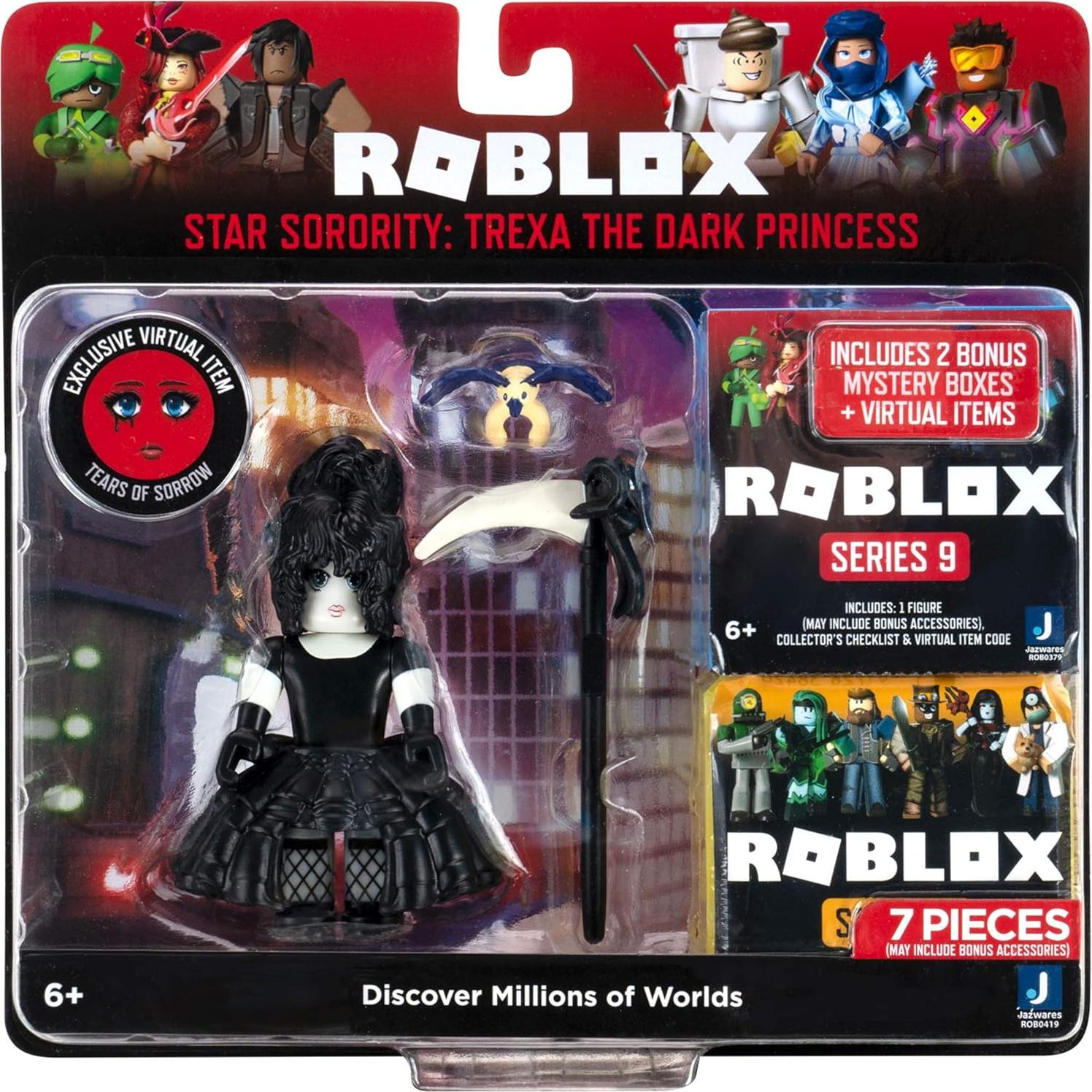 Figuras de Acción Roblox Jazwares - Trexa Princesa Oscura + 2 Figuras Misteriosas