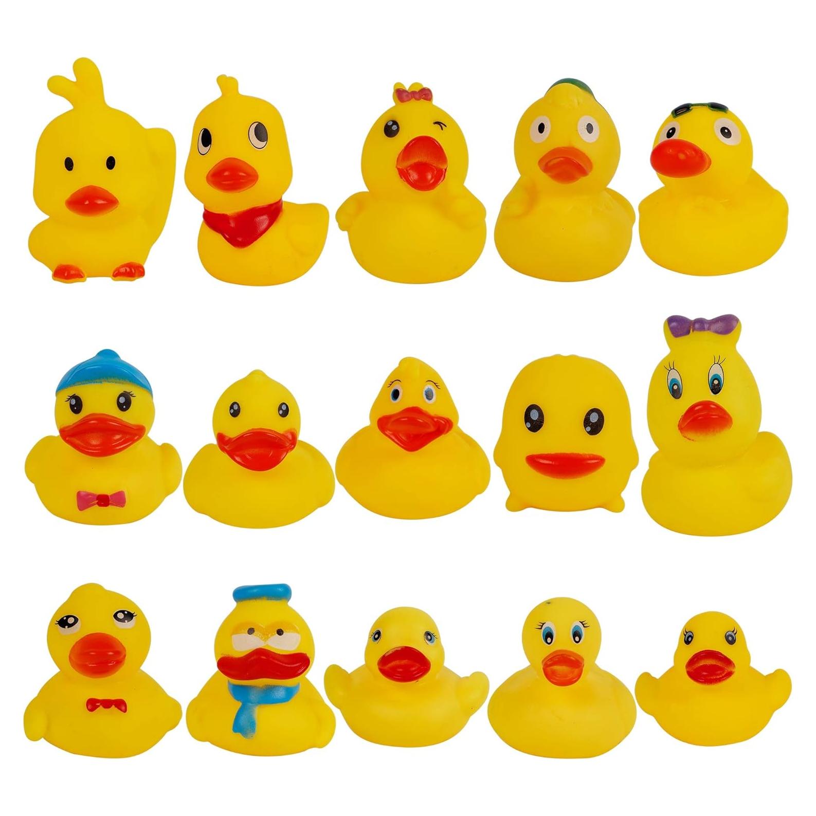 Juego de 15 Patitos de Baño Cllayees 5 cm Flotantes