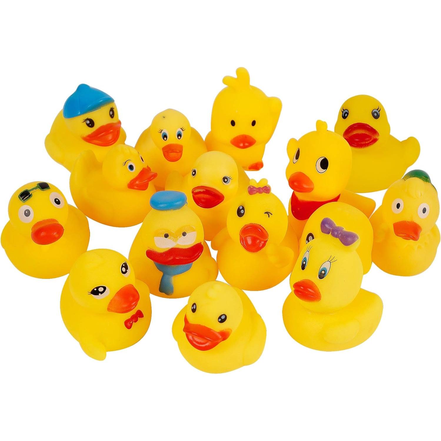 Juego de 15 Patitos de Baño Cllayees 5 cm Flotantes