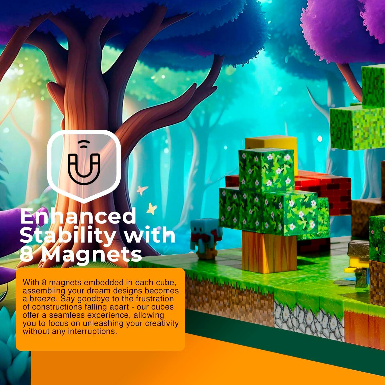 Bloques Magnéticos 128PCS WoodnPlay - Juguetes STEM para Niños