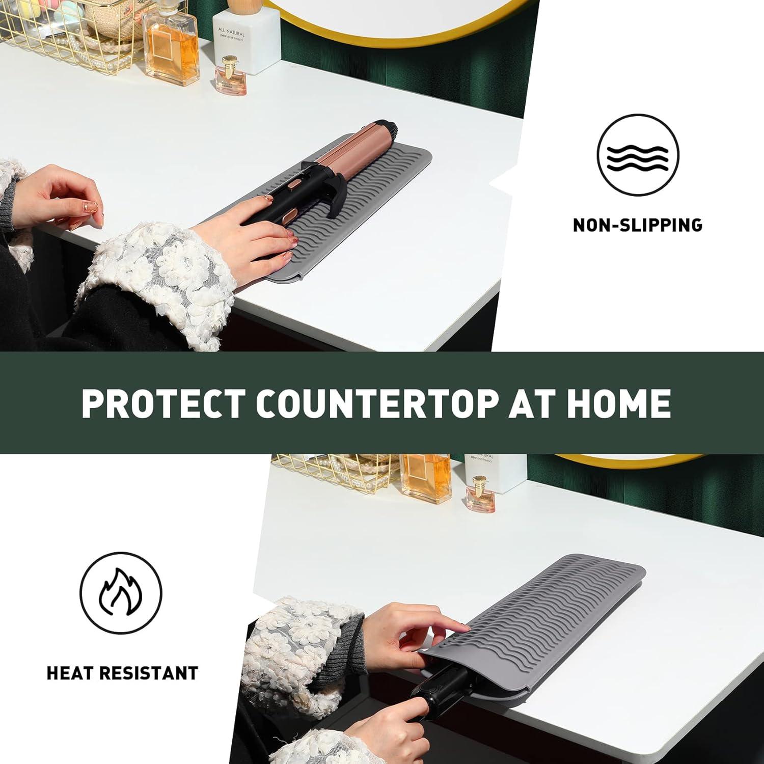 Almohadilla de Silicona ZAXOP Resistente al Calor Gris