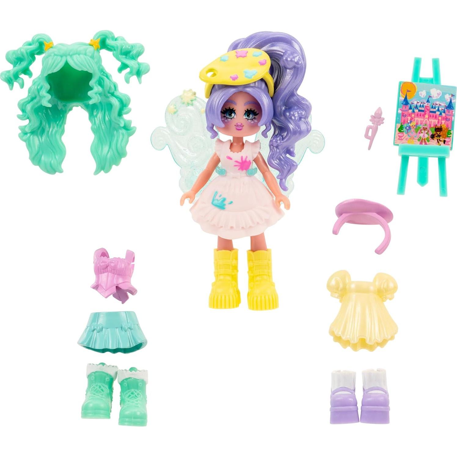 Muñeca Royale High 3" con 15 Accesorios y Alas Anillo