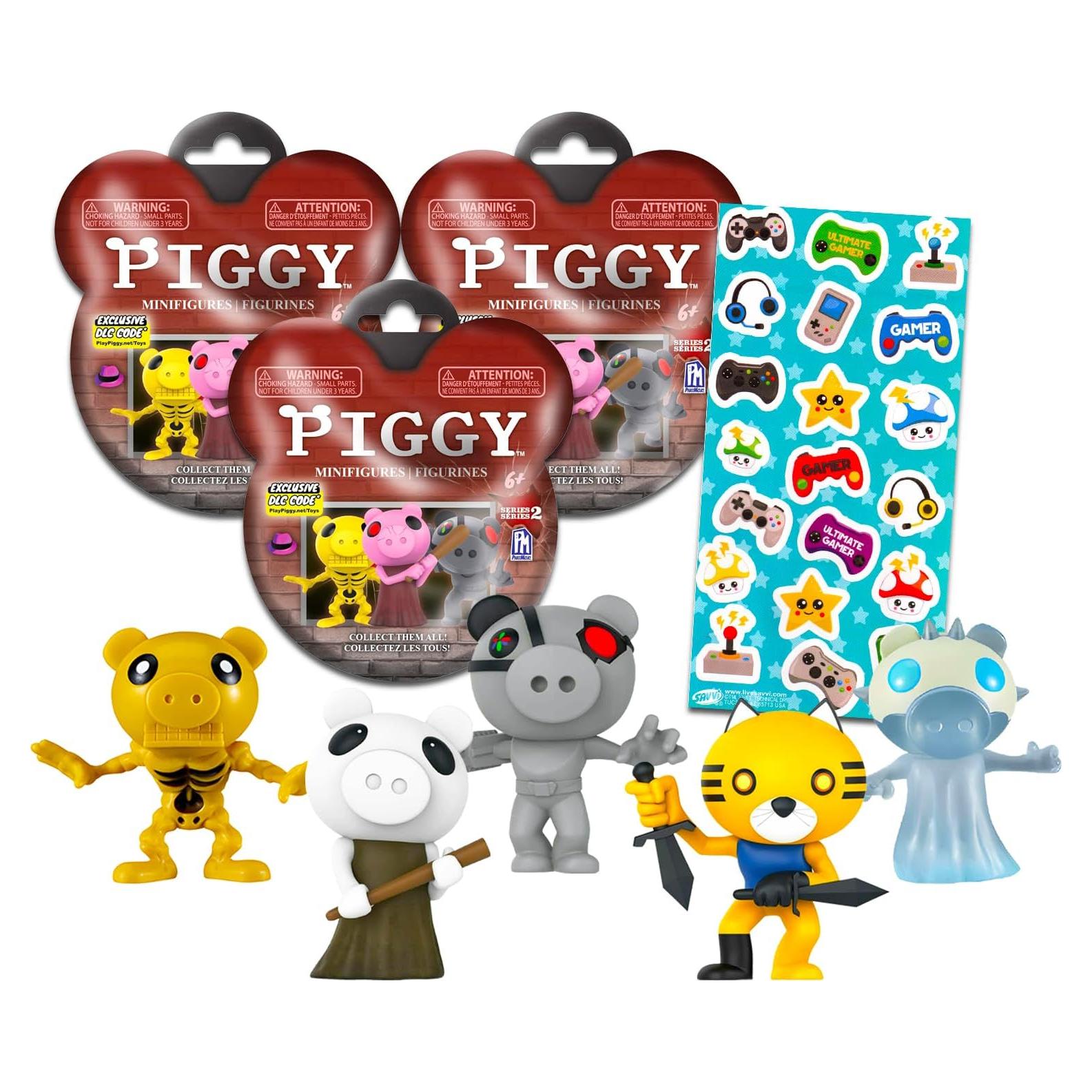 Conjunto de 3 Bolsas Sorpresa Piggy - Mini Figuras y Stickers
