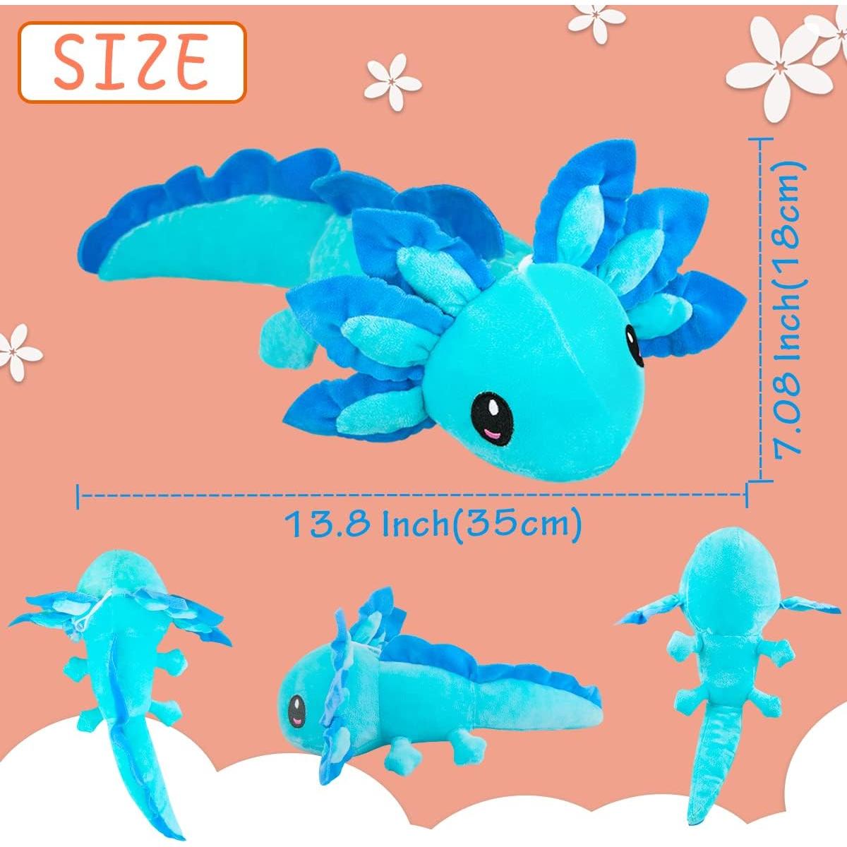 Juguete de Peluche Axolote ZEKLZD 35cm Azul y Negro