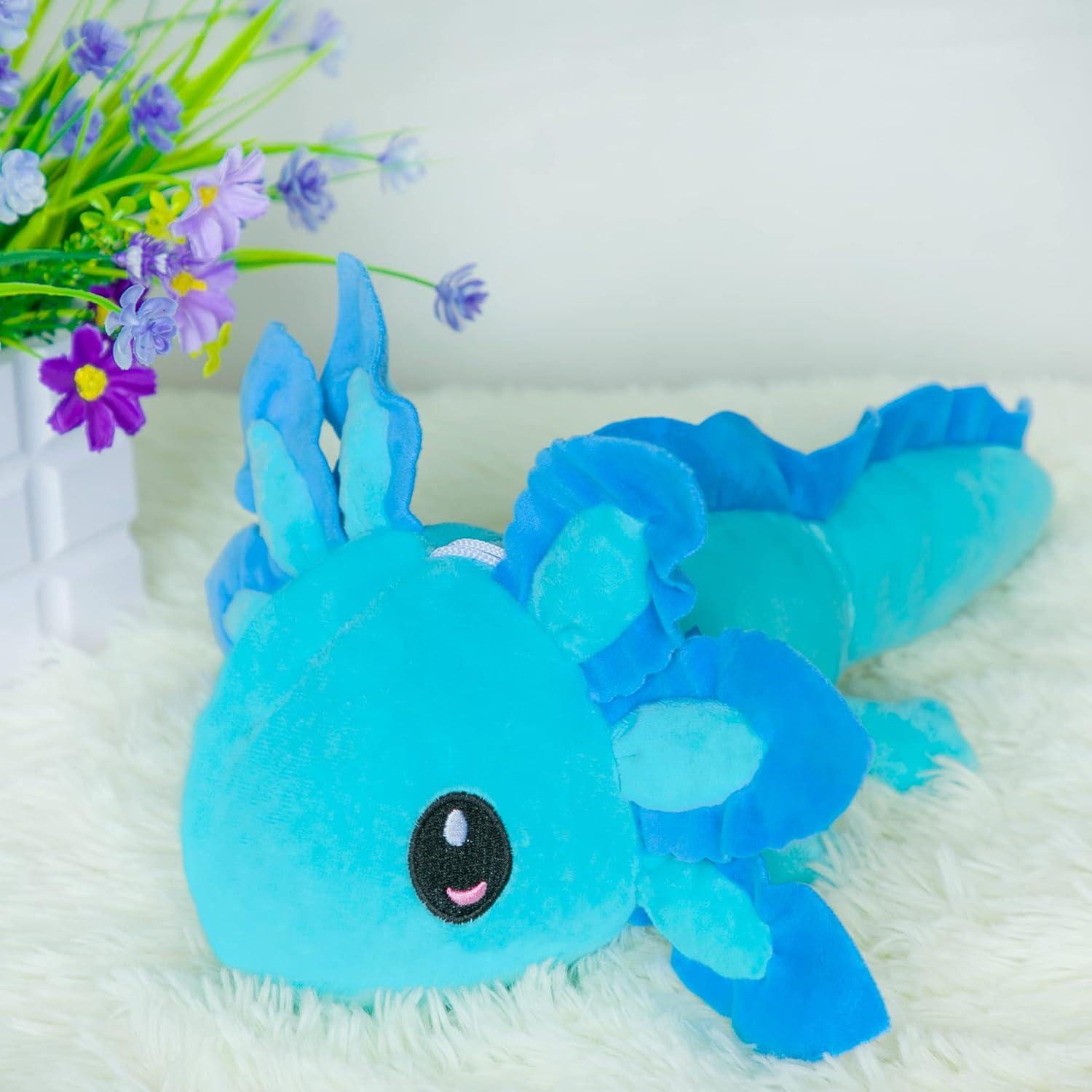 Juguete de Peluche Axolote ZEKLZD 35cm Azul y Negro