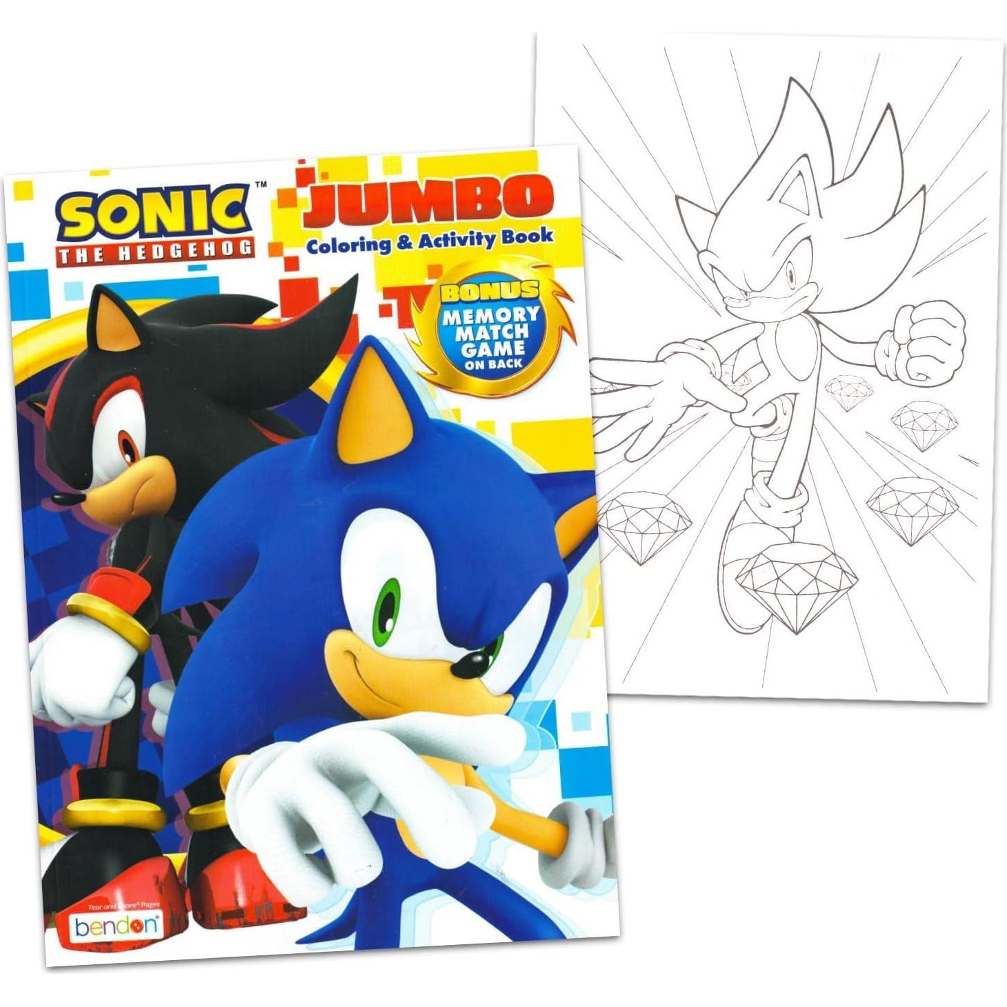 Libro para Colorear Sonic the Hedgehog - 2 Libros y Stickers