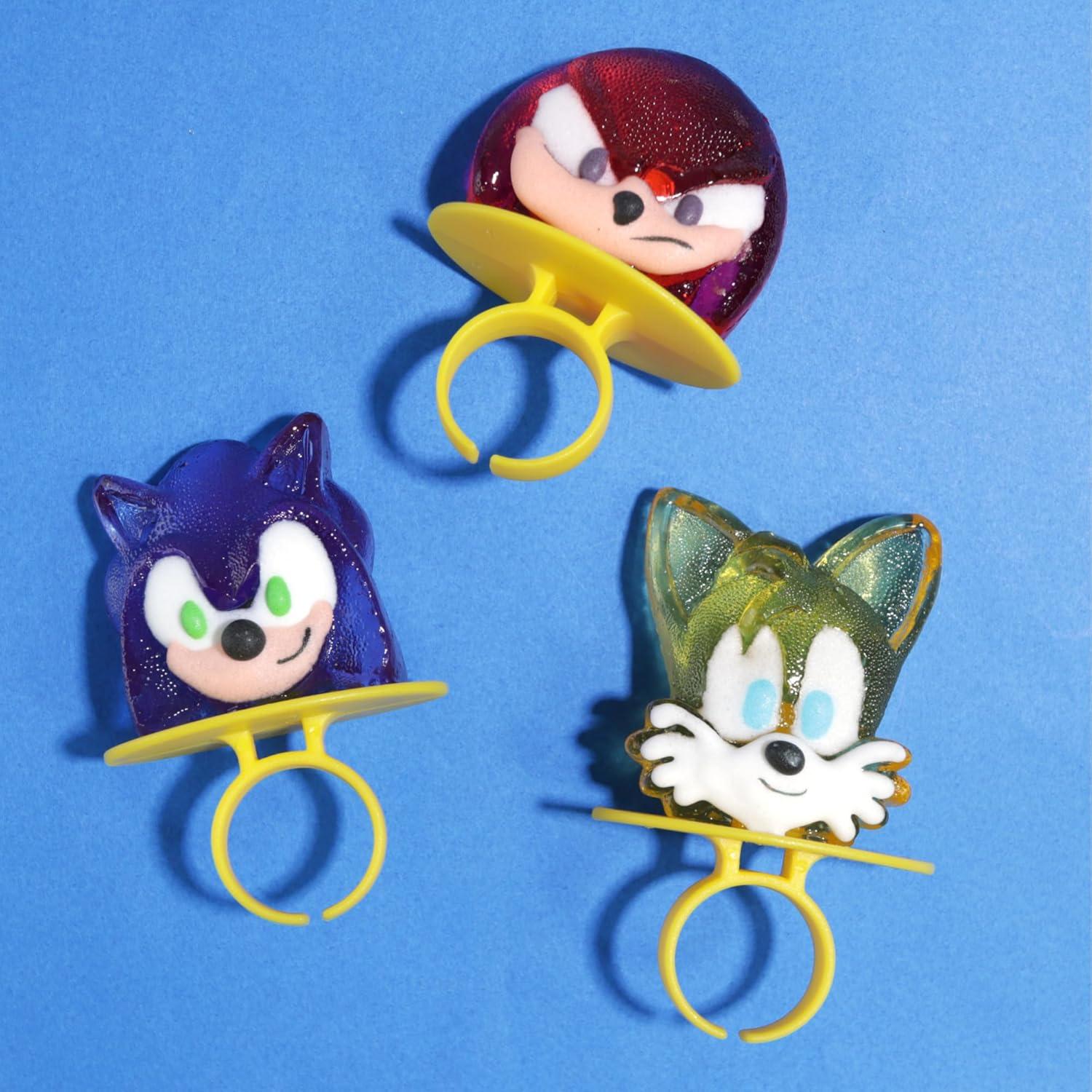 Anillos de Lollipop Sonic the Hedgehog - 18 Caramelos Temáticos