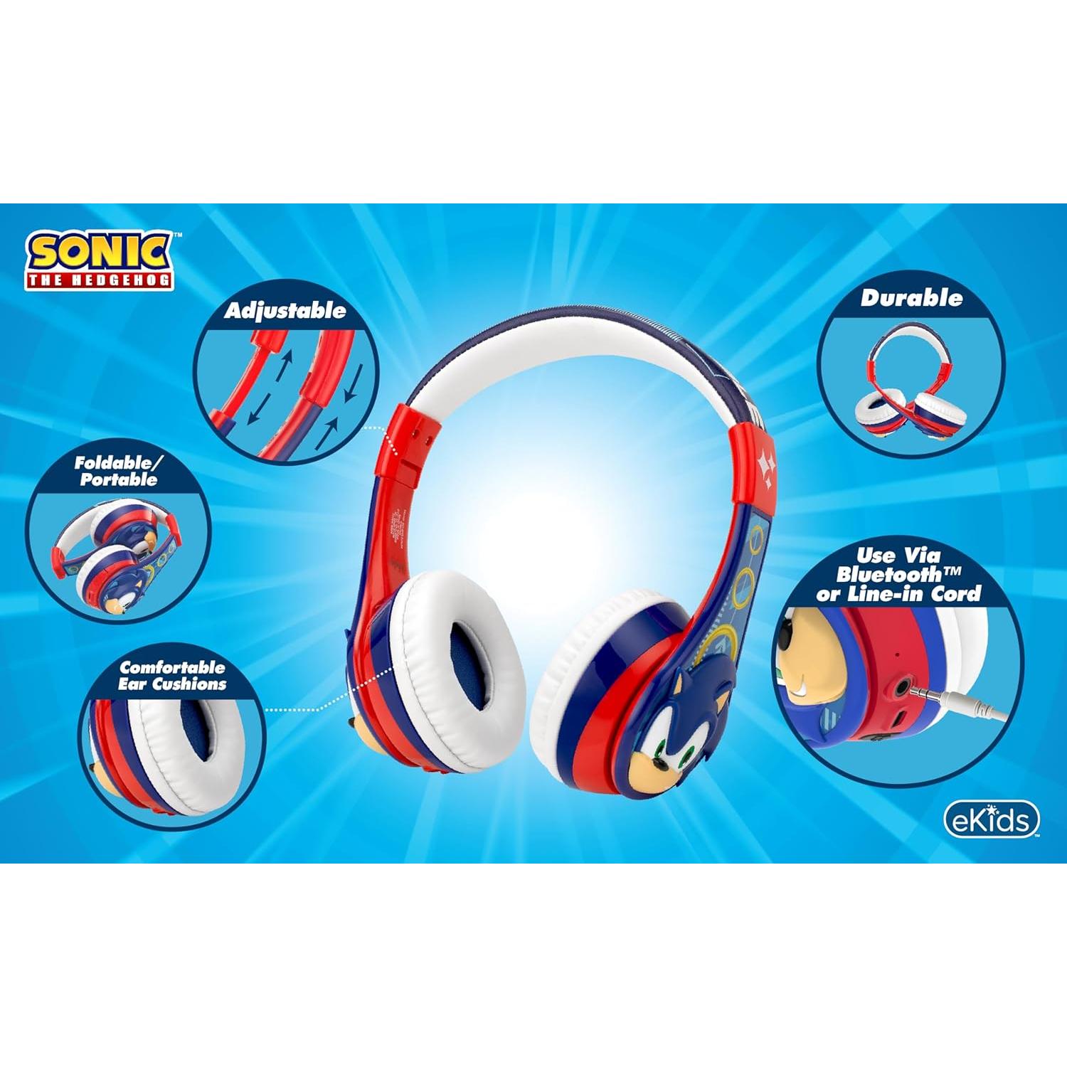 Auriculares Bluetooth eKids Sonic The Hedgehog para Niños