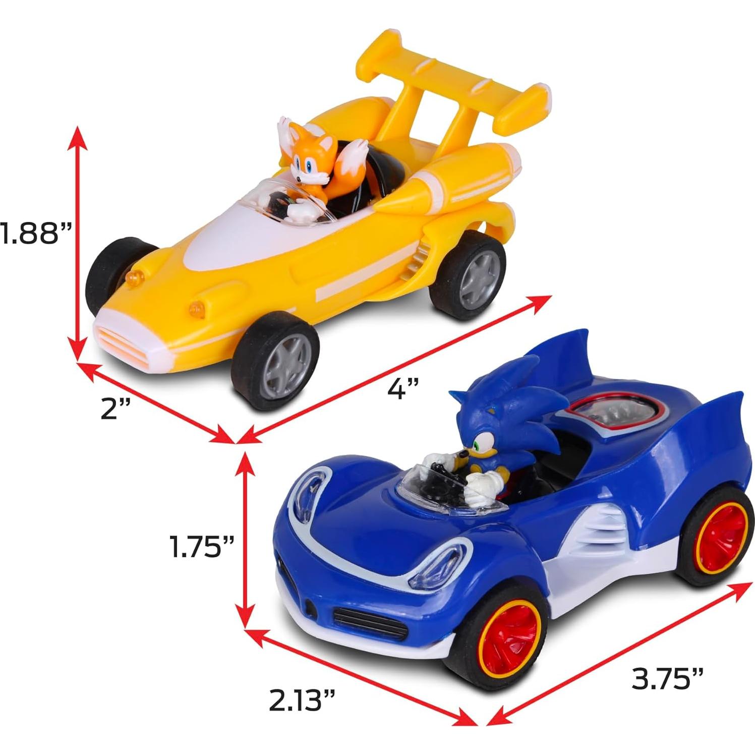 Vehículos de Juguete NKOK Sonic y Tails - 2 Pack Sin Baterías