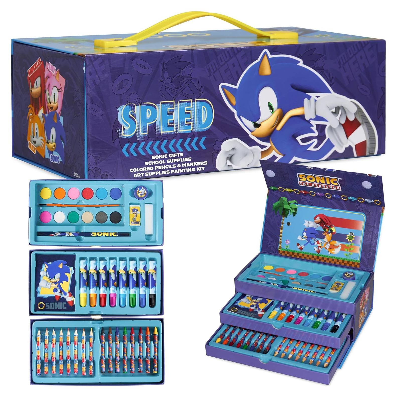 Set de Arte Sonic the Hedgehog con Lápices y Crayones