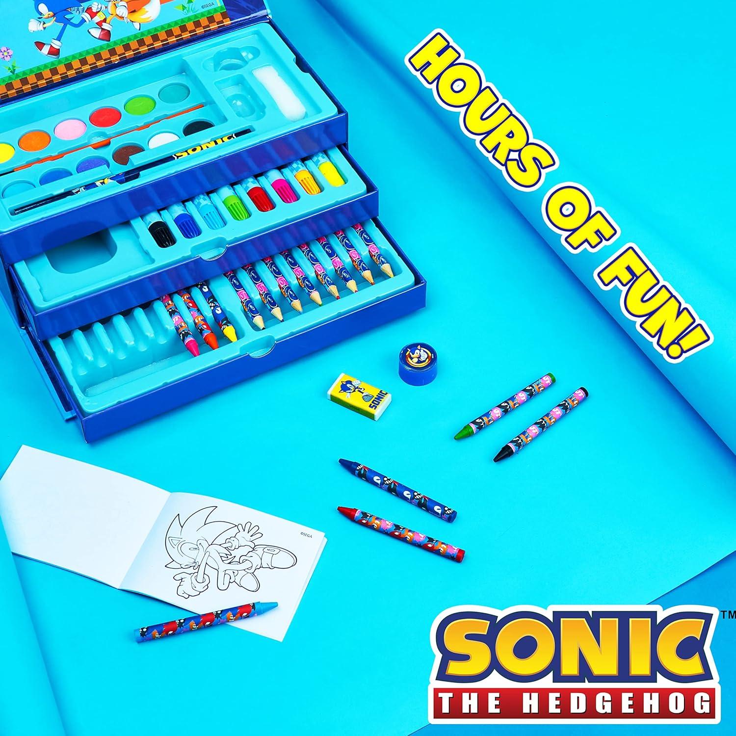 Set de Arte Sonic the Hedgehog con Lápices y Crayones