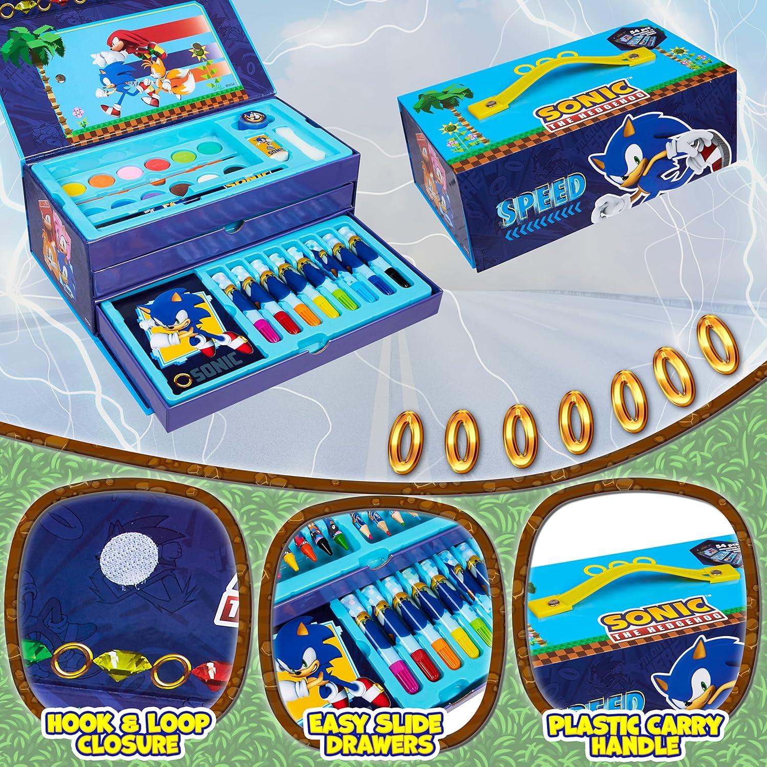 Set de Arte Sonic the Hedgehog con Lápices y Crayones