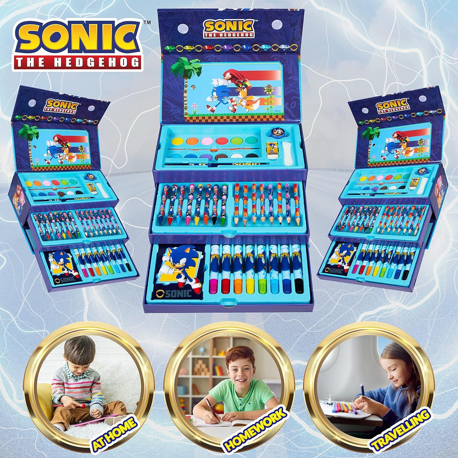 Set de Arte Sonic the Hedgehog con Lápices y Crayones