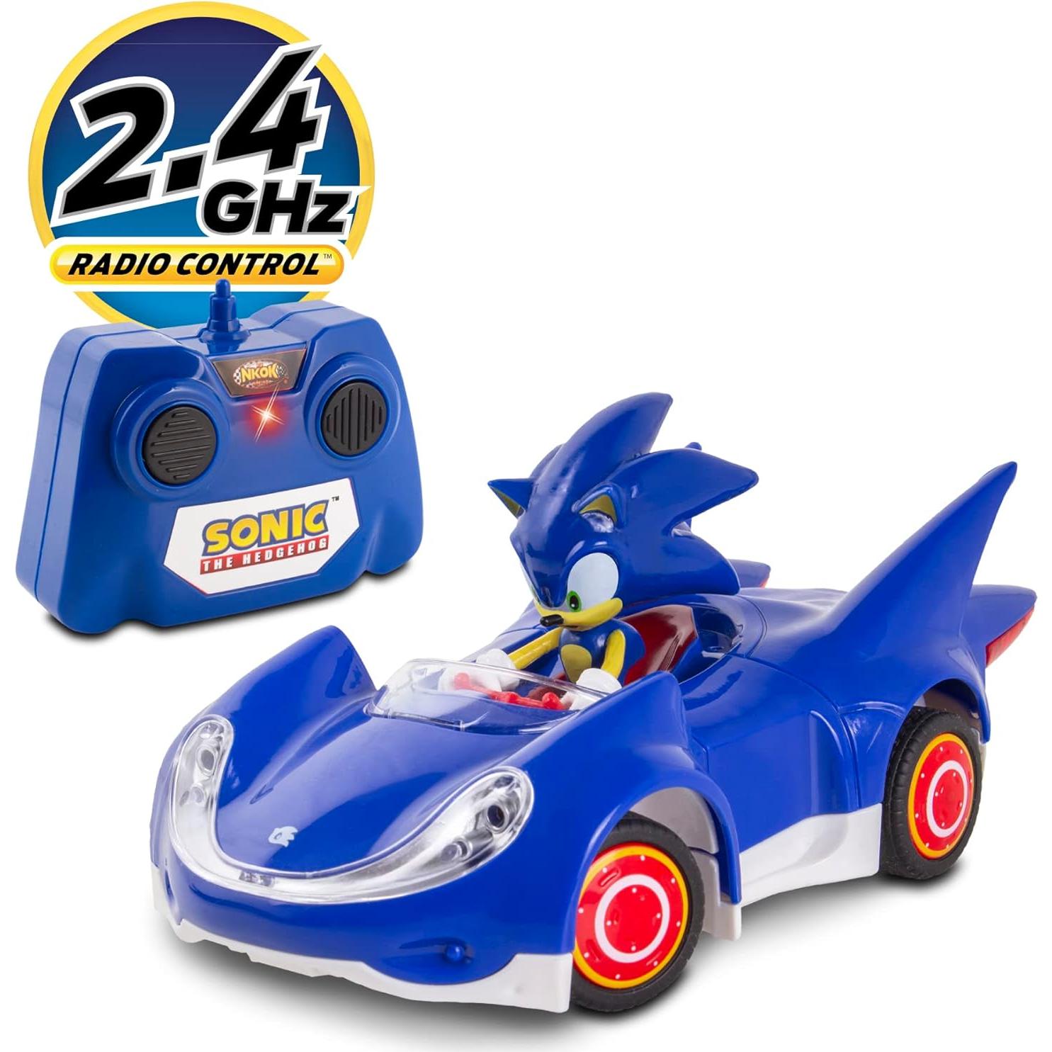 Coche RC Sonic 1:28 NKOK 2.4GHz Licencia Oficial Sega