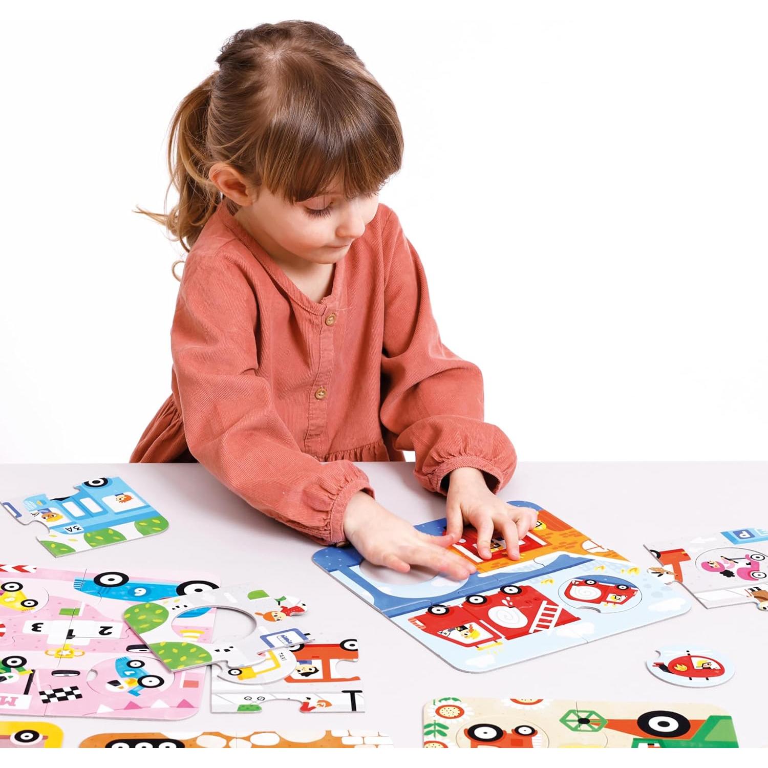 Rompecabezas de Emparejar Vehículos Banana Panda 6 Piezas