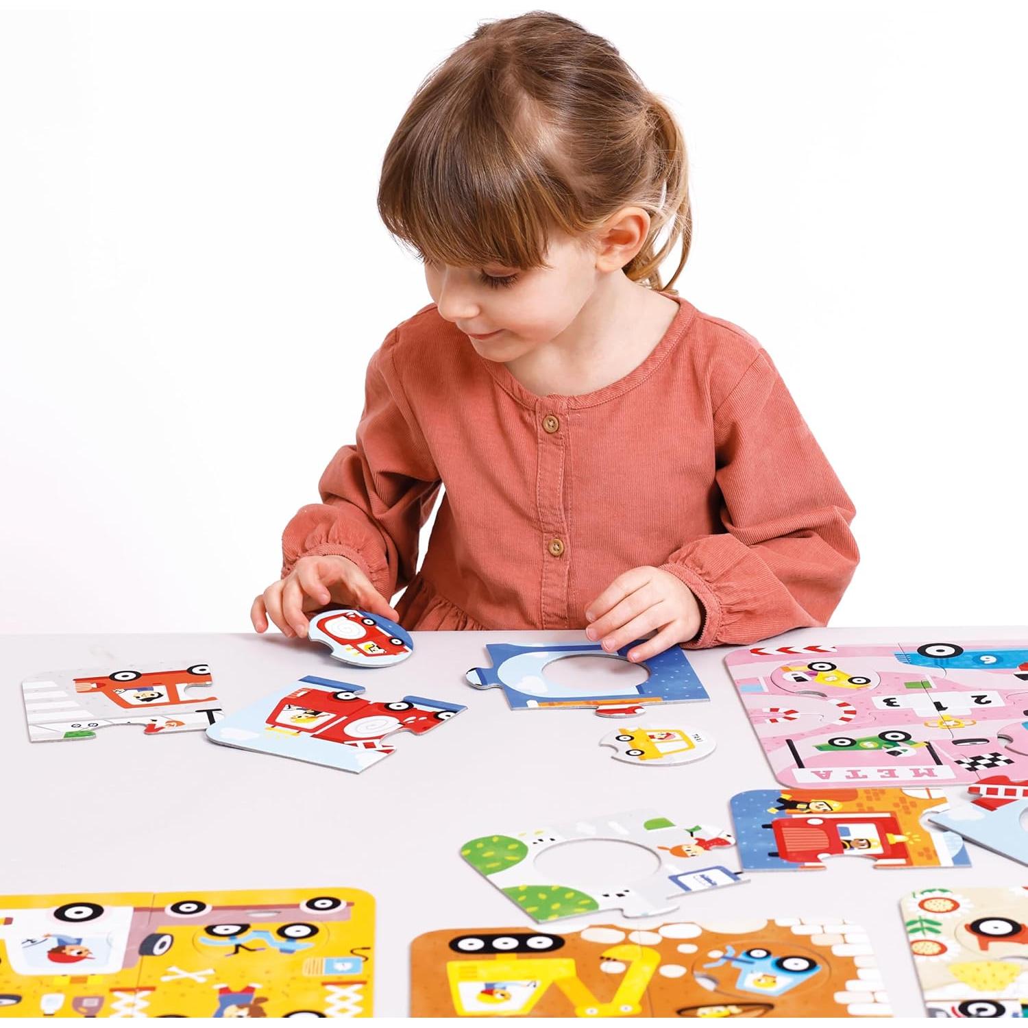 Rompecabezas de Emparejar Vehículos Banana Panda 6 Piezas