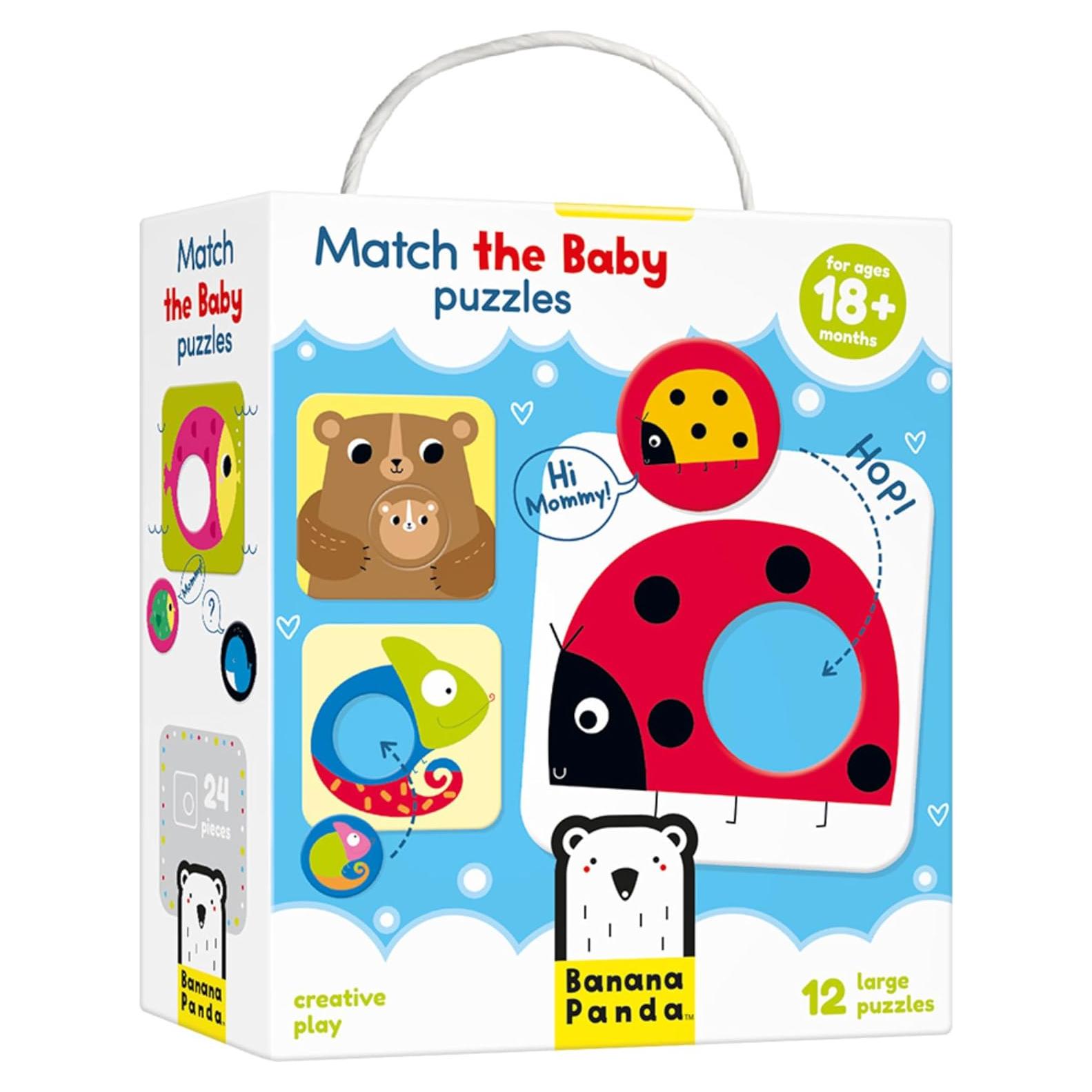 Rompecabezas Match The Baby Banana Panda 12 Piezas 2 para 18m+