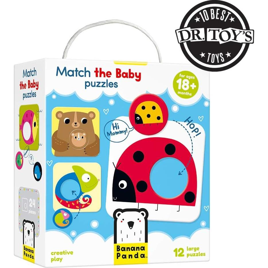 Rompecabezas Match The Baby Banana Panda 12 Piezas 2 para 18m+