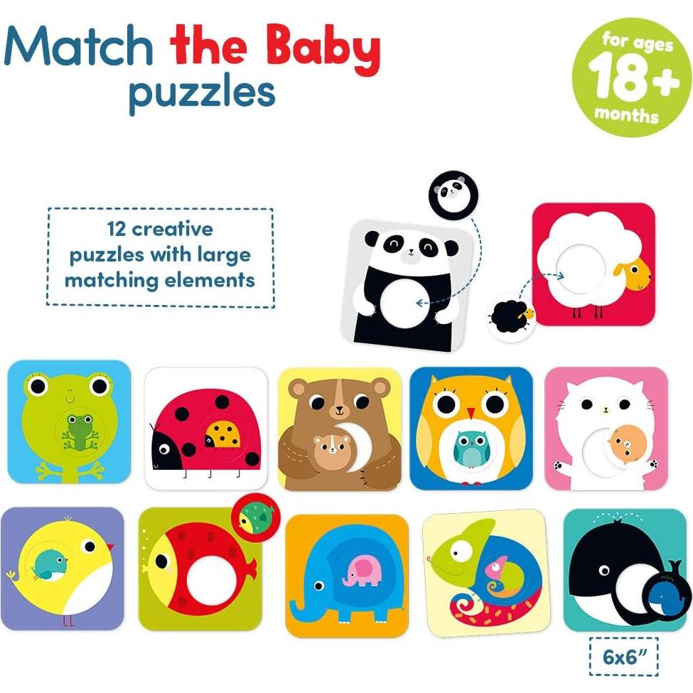 Rompecabezas Match The Baby Banana Panda 12 Piezas 2 para 18m+
