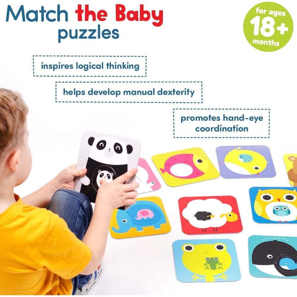 Rompecabezas Match The Baby Banana Panda 12 Piezas 2 para 18m+