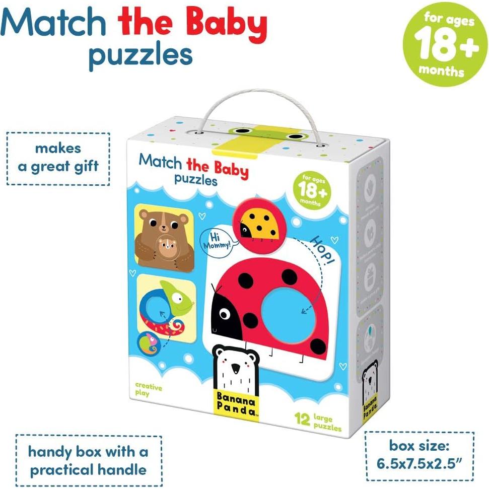 Rompecabezas Match The Baby Banana Panda 12 Piezas 2 para 18m+