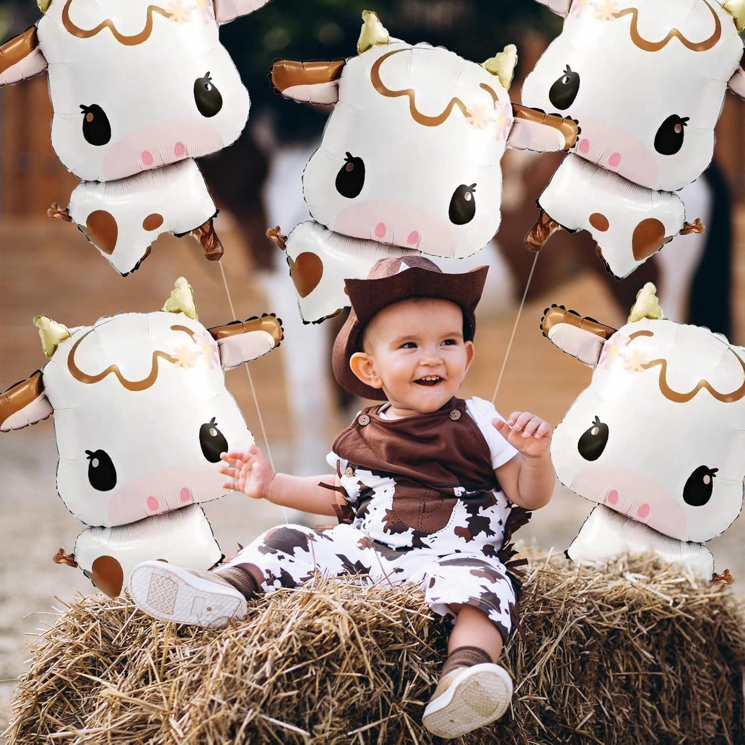 5 Piezas Globos de Vaca Mylar 76 cm para Fiesta de Bebé