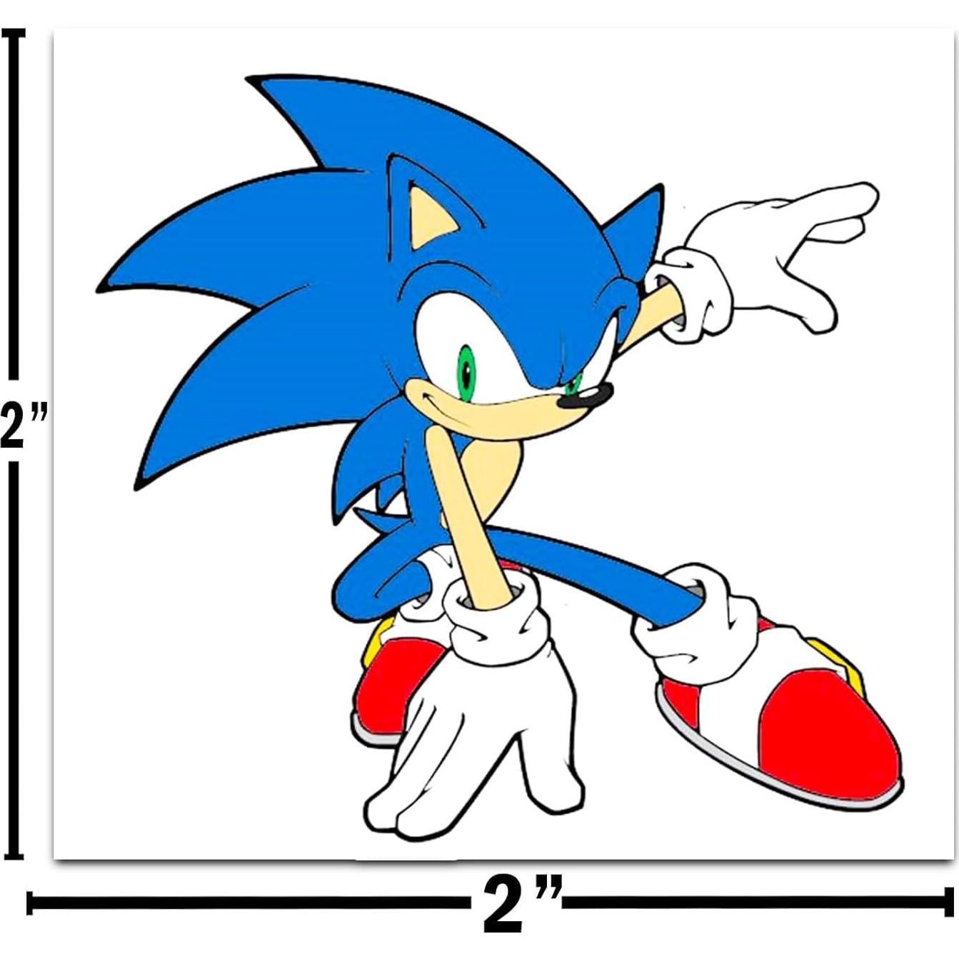 Paquete de 72 Tatuajes Temporales Sonic the Hedgehog 5x5cm