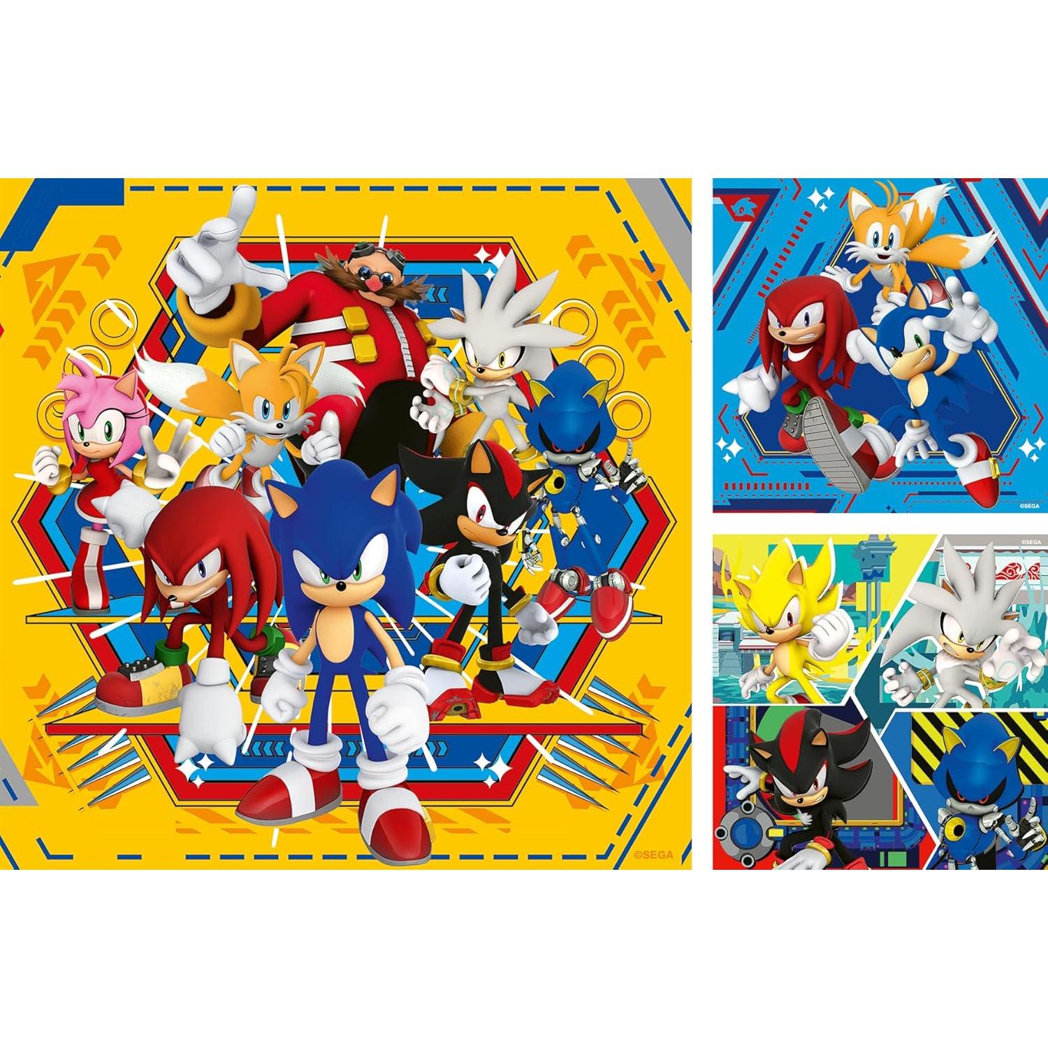 Rompecabezas Ravensburger Sonic 3 x 49 Piezas para Niños
