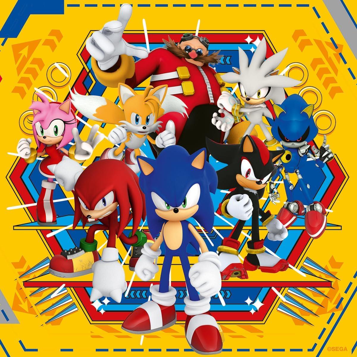 Rompecabezas Ravensburger Sonic 3 x 49 Piezas para Niños