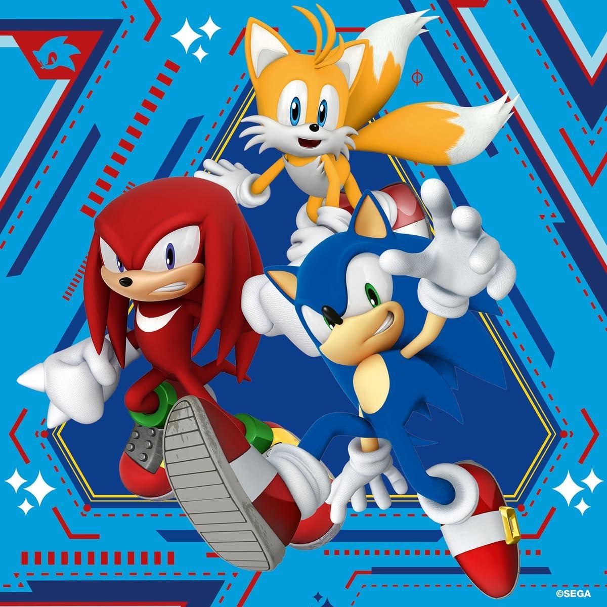 Rompecabezas Ravensburger Sonic 3 x 49 Piezas para Niños