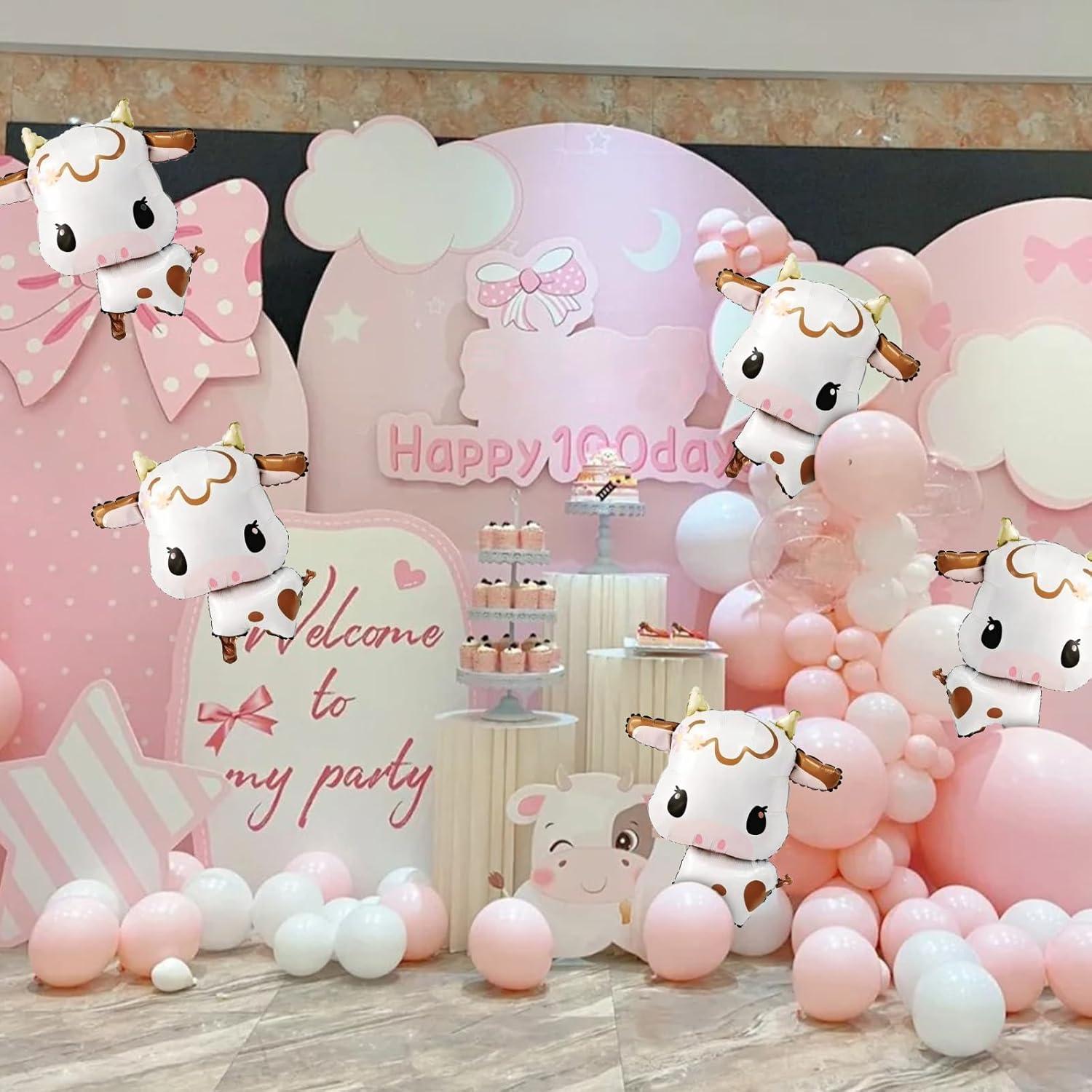 5 Piezas Globo de Vaca Mylar 76 cm para Fiesta de Bebé