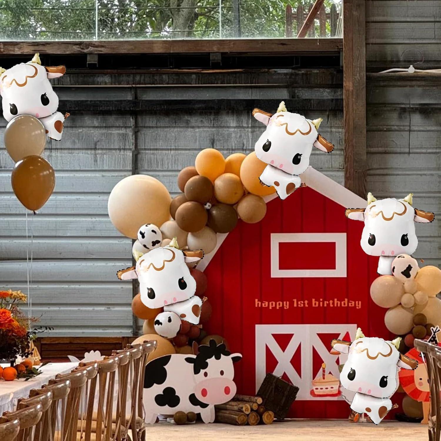 5 Piezas Globo de Vaca Mylar 76 cm para Fiesta de Bebé