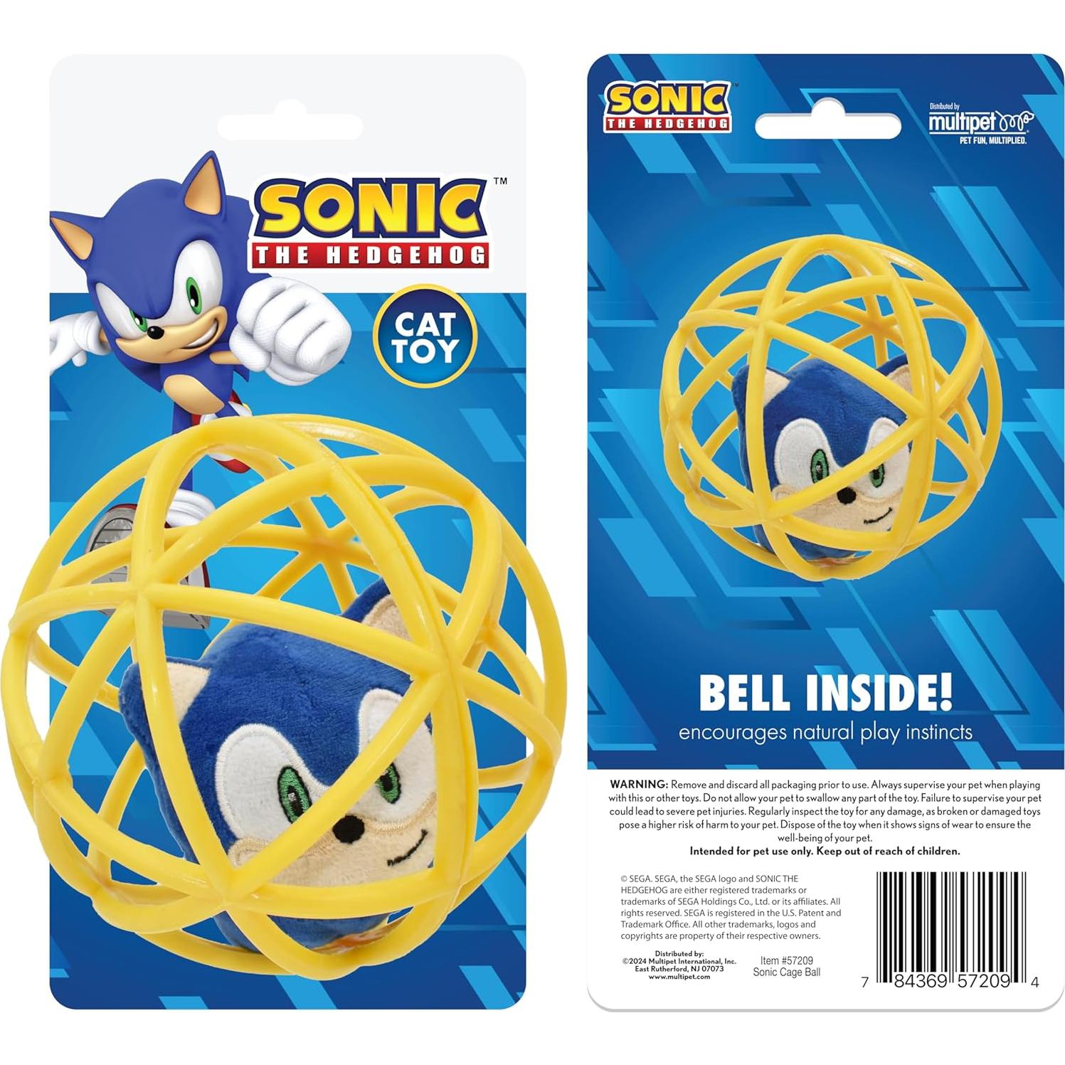 Bola de Jaula para Gatos Multipet Sonic con Campana 10.8 cm